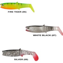 Remixon Buster Shad 10CM Silikon Yem (25 Adet) Whıte Black-Standart