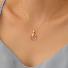 Nox Jewelry 925 Ayar Gümüş Doğal Labradorit Taşlı Kolye