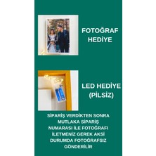 FY 25X35 Fotoğraf + LED Hediyeli 10X15 Fotoğraf Bölümlü Anı Çerçevesi Gül Kutusu Çerçevesi Çiçek Kutusu