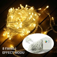 Kulvar AVM 10 Metre Rgb 100 Ledli Fişli 8 Fonksiyonlu Yılbaşı Ağacı Işığı Organizasyon LED Işık
