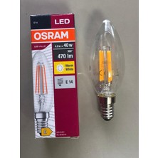 Osram 5 Adetosram Rustik LED Lamba E14 4W=40W 470 Lümen 2700K Sarı