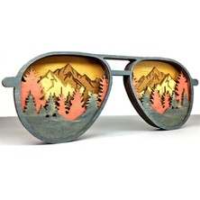 Wood-X Ahşap Mdf Çok Katmanlı Gözlük Dekoratif Obje/biblo