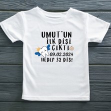 Asilcom Ilk Dişi Çıktı Hedef 32 Diş Yazılı Çocuk Tişörtü