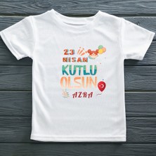 Asilcom 23 Nisan Kutlu Olsun Çocuk Bayramı Yazılı Çocuk Tişörtü