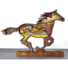 Wood-X Ahşap Mdf Çok Katmanlı At Dekoratif Obje