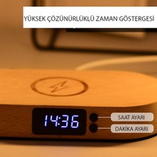 UmoTech Kablosuz Şarj Cihazı Gece Lambası Masa Lambası LED Masa Lambası Başucu 10W Kablosuz Şarj USB Type-C