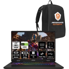 Msı Sword 16 Hx Intel Core I7 14700HX 40GB 2tb SSD RTX4060/8GB 16" Fhd+ 144Hz W11P Taşınabilir Bilgisayar & Per4 Çanta B14VFKG061XTRP404