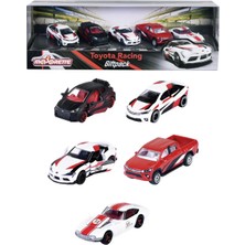 Majorette 1/64 Ölçek Toyota Racing Beşli Set 212053189 / Toyota Corolla Altis - Toyota Grmn Yaris - Toyota gr Supra Sz-R - Toyota Hilux Revo - Toyota 2000 Gt