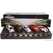 Majorette 1/64 Ölçek Toyota Racing Beşli Set 212053189 / Toyota Corolla Altis - Toyota Grmn Yaris - Toyota gr Supra Sz-R - Toyota Hilux Revo - Toyota 2000 Gt