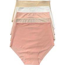 Kadın Külot Ekstra Yüksek Bel Lazer Kesim Esnek Iz Yapmayan 5 Li Paket Polyester Taş