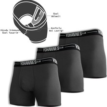 Yohannes Club Yohannesclub,erkek, Özel Bölmeli Pamuklu Boxer,antrasit, 3'lü Paket