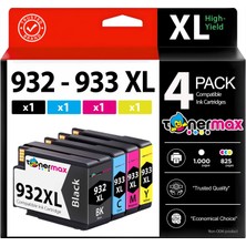 tonermax Hp 932XL / 933XL Muadil Kartuş Set  /6100 /6700 /7110 /7610 /7612