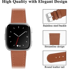 ZHKJ Shop Fitbit Versa 2 / Fitbit Versa / Fitbit Versa Lite Kahverengi Için Askı (Yurt Dışından)