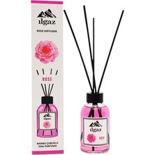 Ilgaz Gül Oda Kokusu Rose Homme Parfum 110 ml Bambu Çubuklu Dinlendirici Gül Çiçeği Oda Parfümü