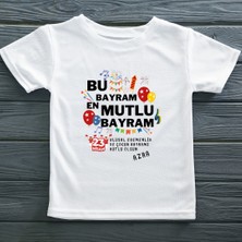 Asilcom 23 Nisan Bu Bayram En Mutlu Bayram Yazılı Çocuk Tişörtü