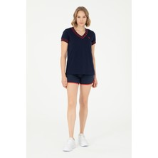 U.S. Polo Assn. Kadın Lacivert Örme Şort 50285890-VR033