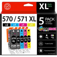 Canon PGI-570XL / CLI-571XL Muadil Kartuş Set 5'li