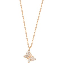 Eva Pırlanta Kelebek Kolye 718904 Rose