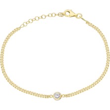 Eva Pırlanta Zirkon Taşlı Bileklik 717007 Gold