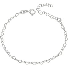 Eva Pırlanta Zincir Kalp Bileklik 717011 Silver