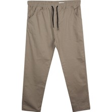 Maruf Shop Erkek Büyük Beden 100 KILO-180 Kilo Arası Için Uygun Bağcıklı Gabardin Pantolon Bej