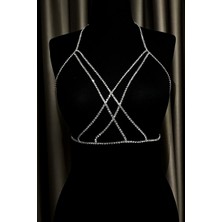 Swans Wear | Luxury Set, Takım,  Skyla Bralet, Silver Jartiyer, Iç Çamaşırı Set, Aksesuar, Kadın, Gelin Seti, Çeyiz, Düğün