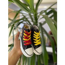 Star You Store Pikacu Pokemon Baskılı Siyah Uzun Keten Günlük Spor Ayakkabı Sneaker
