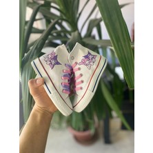 Star You Store Beyaz Uzun Bilekli Kuromi&mymelody Basklı Günlük Spor Ayakkabı