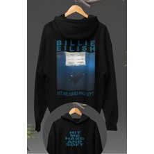 Fuddy Moda Hit Me Hard And Soft Sırt Baskılı Kapüşonlu Sweatshirt,oversize Billie Eilish Baskılı Hoodie