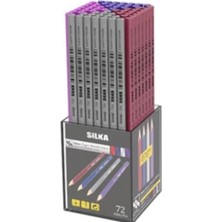 Silka 1 Paket Silka Shıne Metalik Üçgen Kurşun Kalem 72 Li