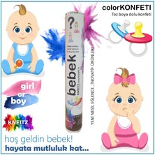 Kneitz Toz Boya Konfetisi baby shower toz konfeti cinsiyet partisi toz konfeti MAVİ