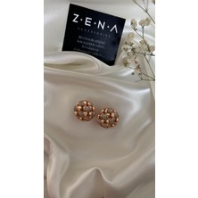 by zena aksesuar Zena Accessories Baget Rose Çelik Küpe