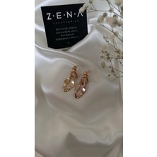 by zena aksesuar Zena Accessories Charme Altın Çelik Küpe