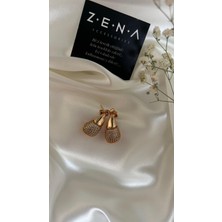 Zena Accessories Zirkon Taşlı Damla Küpe