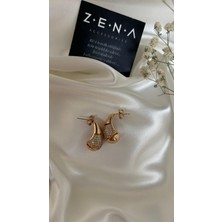 Zena Accessories Zirkon Taşlı Damla Küpe