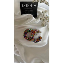 Zena Accessories Renkli Halka Küpe