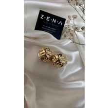 Zena Accessories Audra Model Altın Paslanmaz Çelik Küpe