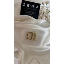 by zena aksesuar Zena Accessories Baqu Model Zirkon Detaylı Küpe