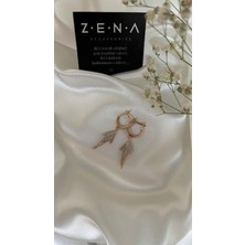 by zena aksesuar Zena Accessories Zirkon Taşlı Ok Küpe