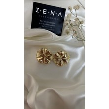 by zena aksesuar Zena Accessories Amor Altın Çelik Küpe