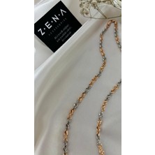 by zena aksesuar Zena Accessories Keitha Iki Renkli Çelik Kolye