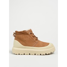 Ugg Süet + Tekstil Taba - Beyaz Erkek Bot 1143991 M Classıc Ultra Mını