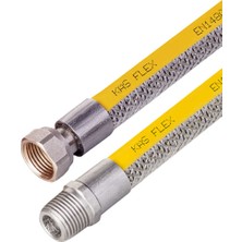 KAS Örgülü Doğalgaz Bağlantı Ocak Flexi 1/2"-1/2" 50 cm - 5409050