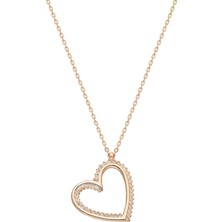Eva Pırlanta Belly Kalp Kolye 718953 Rose