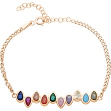 Eva Pırlanta Çok Renkli Bileklik 718508 Rose