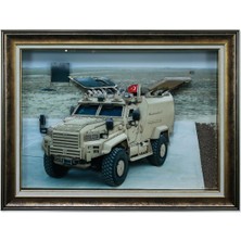 E38 El Işçiliği Kağıt Rölyef Tablo Ejder 82X62 cm - 6003