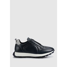 ProvoQ Lacivert Deri Erkek Sneaker