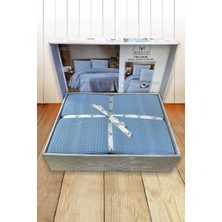 İpekçe Home MDL Fitted Lüks Kutulu 4 Parça %100 Organik Pamuk Çift Kişilik Pike Takımı