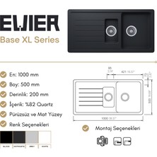 Evier Granit Evye Base Xl Series (1.5 Göz)