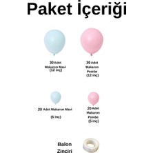 ^^ Doğum Günü Konsepti *Makaron Pembe*Makaron Mavi* 100 lü Balon Zinciri Parti Seti